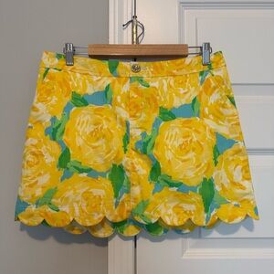 Lilly Pulitzer Sunglow Yellow First Impressions Colette Scalloped Skort | Size 8